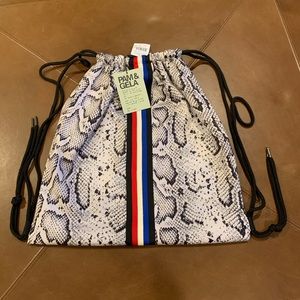 Pam & Gela unstructured backpack.